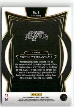 2024-25 Panini Select #9 Victor Wembanyama-2