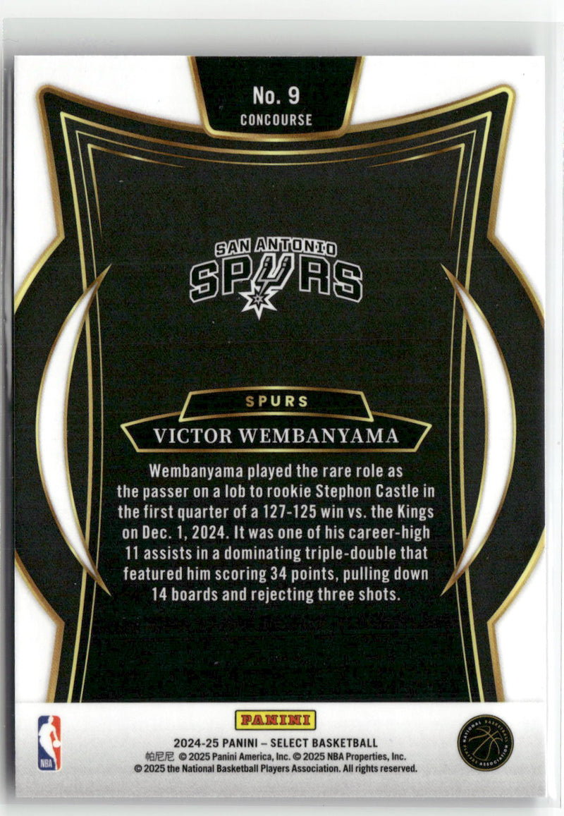 2024-25 Panini Select #9 Victor Wembanyama-2