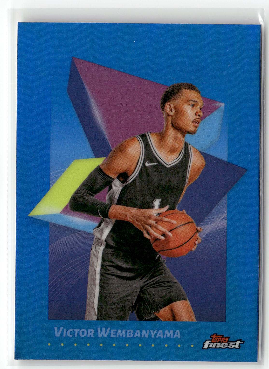 2024-25 Finest #83 Victor Wembanyama Blue Refractor #/175-1