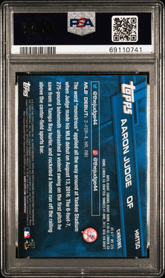 2017 Topps Chrome Update #HMT50 Aaron Judge Update PSA 10-2