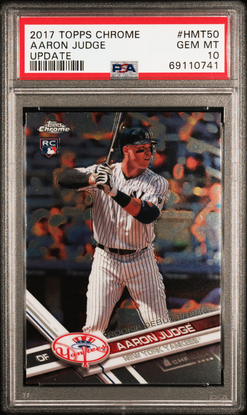 2017 Topps Chrome Update #HMT50 Aaron Judge Update PSA 10-1