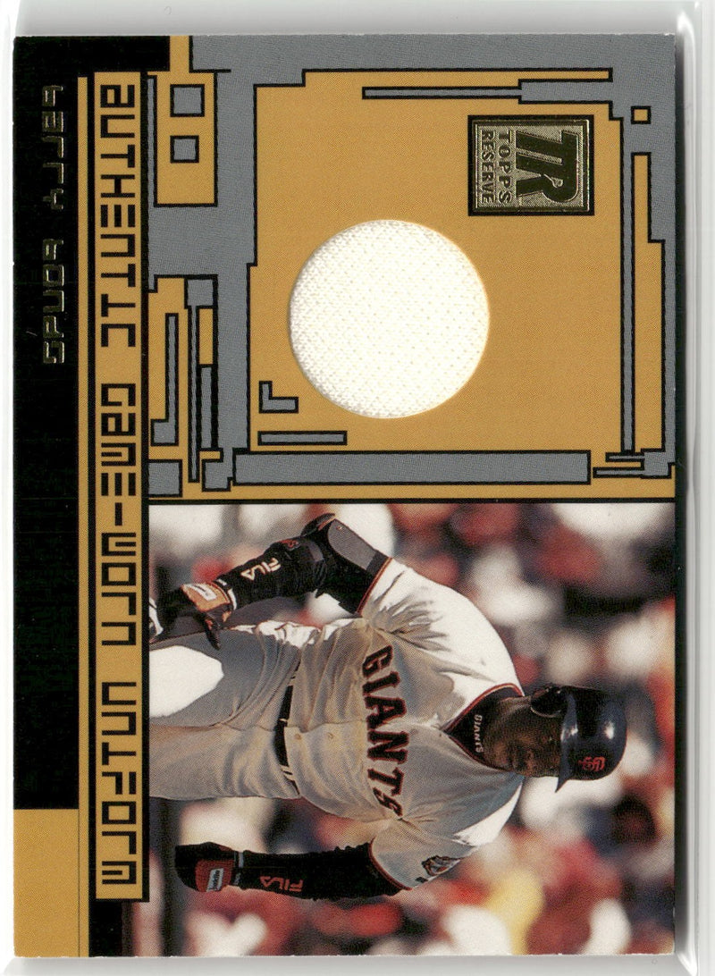 2001 Topps Reserve #TRR-BB Barry Bonds Game Jerseys-1