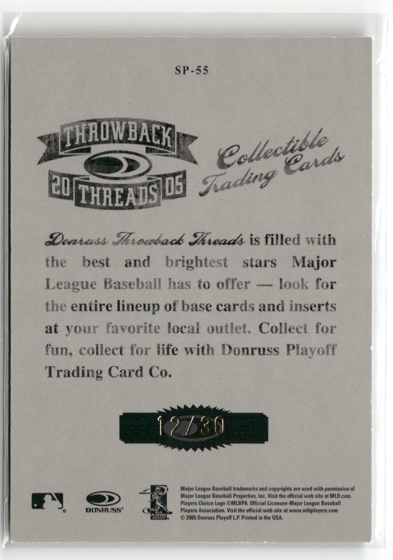 2005 Donruss Studio #SP-55 Hideki Matsui Portraits Throwback Threads White #/30-2