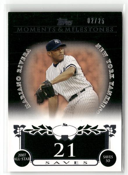 2008 Topps Moments & Milestones #120-49 Mariano Rivera Black #/25