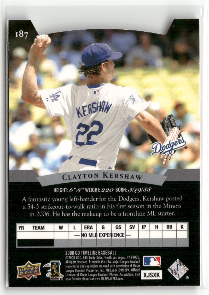 2008 Upper Deck Timeline #187 Clayton Kershaw-2