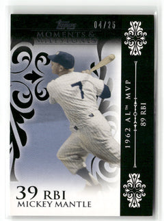 2008 Topps Moments & Milestones #6-29 Mickey Mantle Black #/25-1