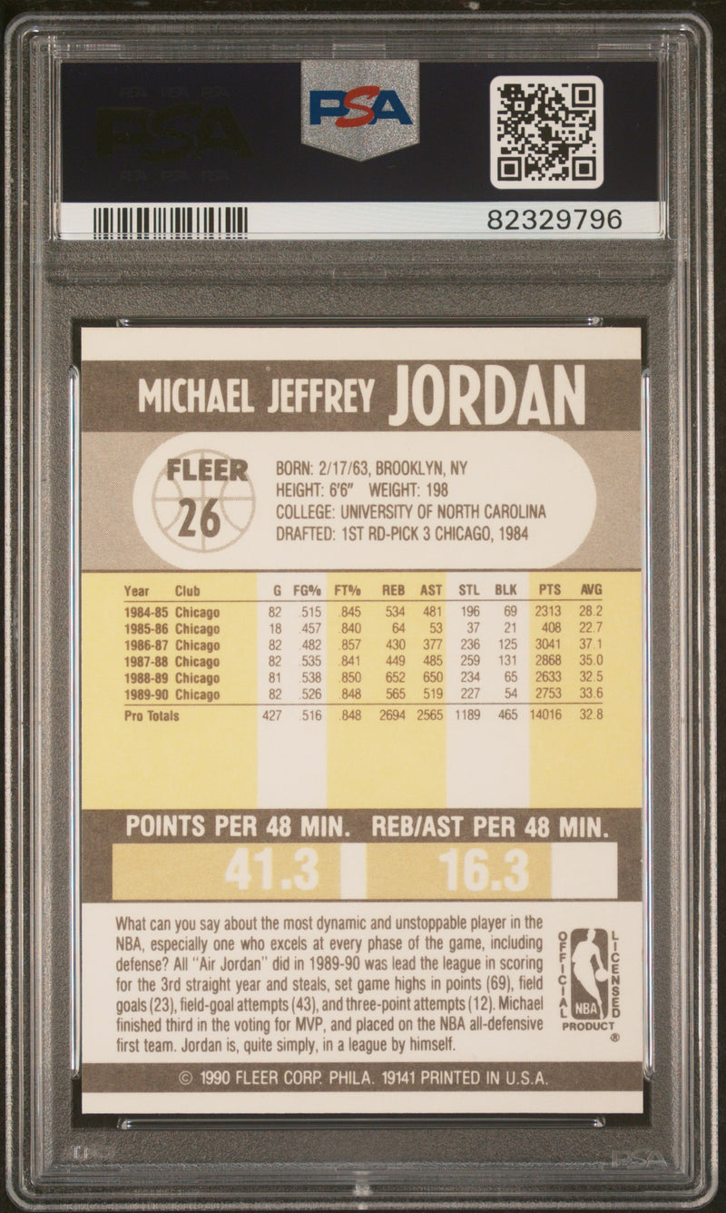 1990-91 Fleer #26 Michael Jordan PSA 9-2