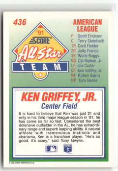 1992 Score #436 Ken Griffey, Jr.-2