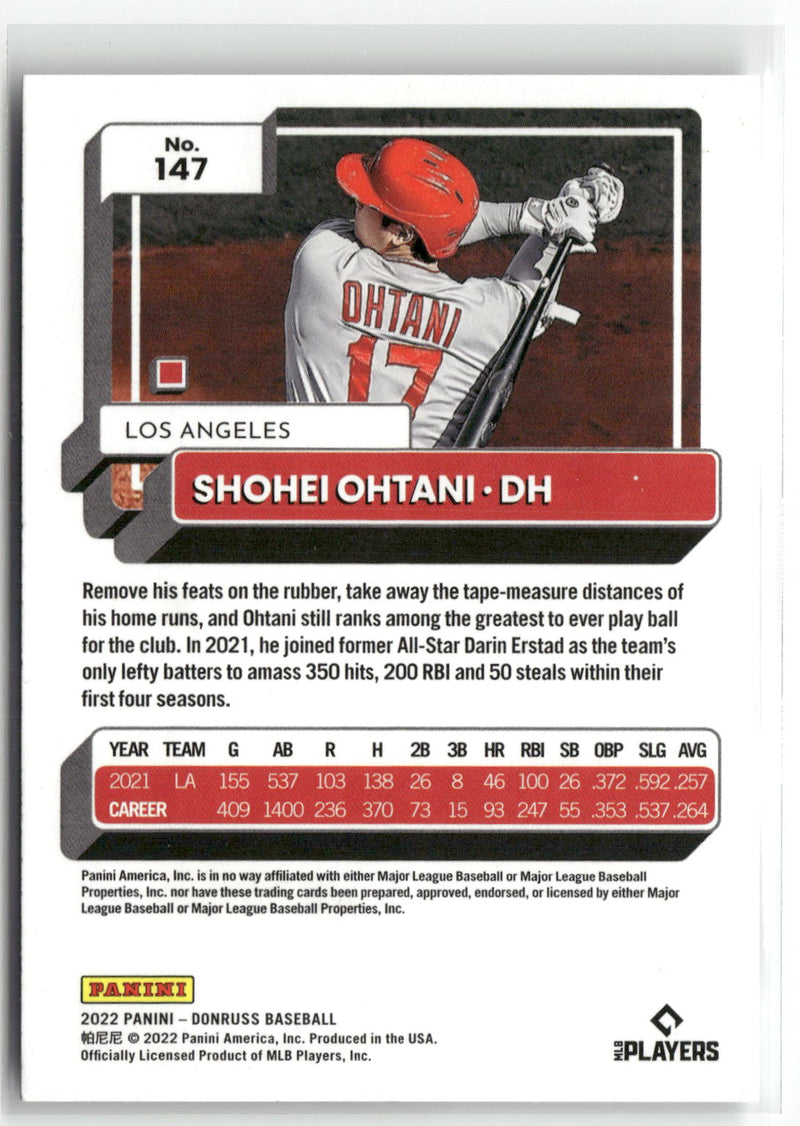 2022 Donruss #147 Shohei Ohtani-2