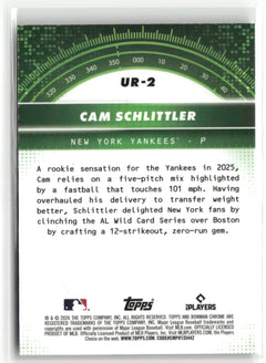 2026 Bowman #UR-2 Cam Schlittler Under the Radar-2