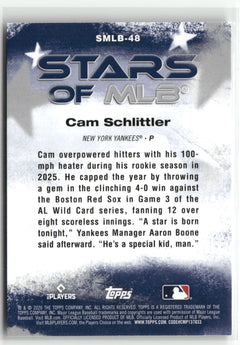 2026 Topps #SMLB-48 Cam Schlittler Stars of MLB-2