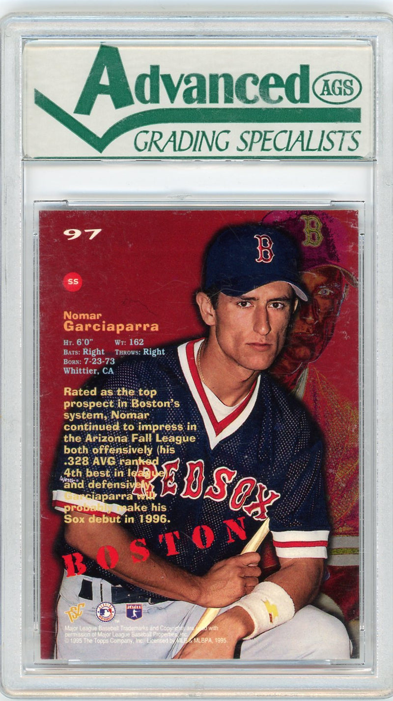 1995 Topps #97 Nomar Garciaparra Stadium Club First Day Issue AGS 9-2