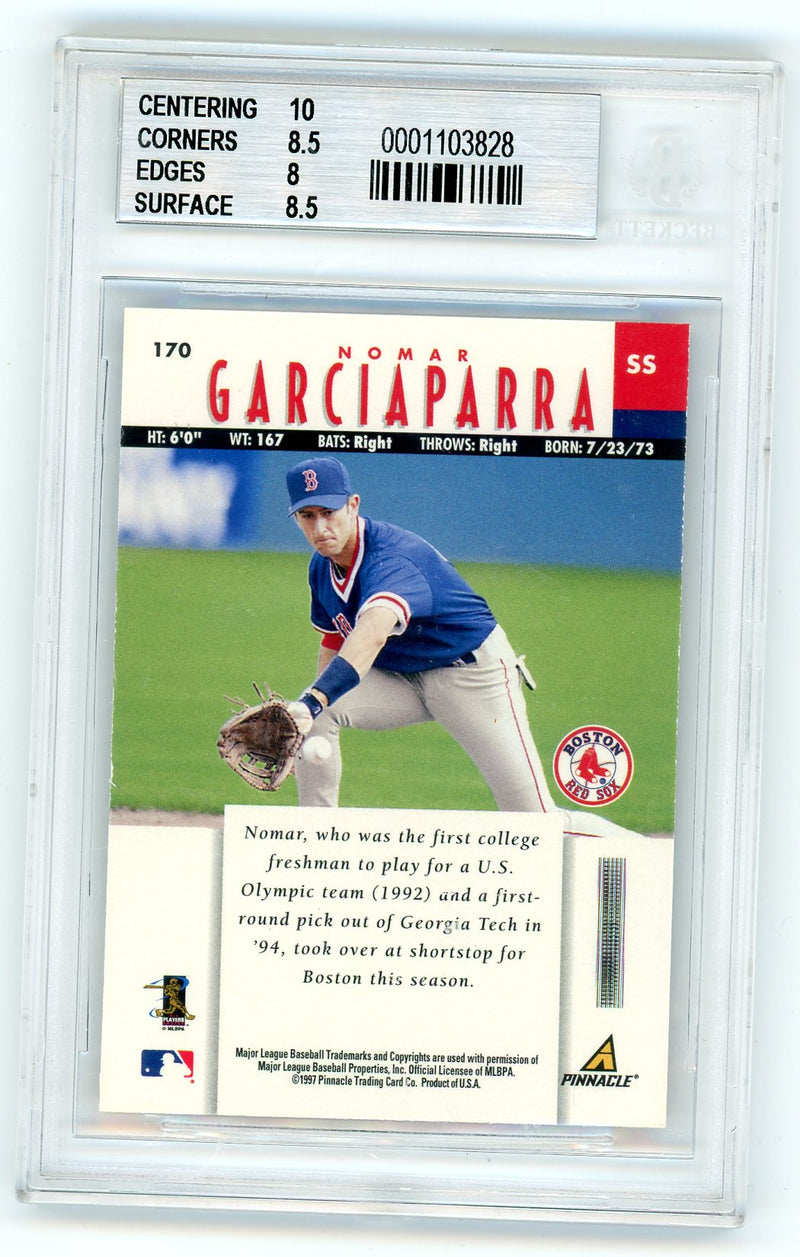 1997 New Pinnacle #170 Nomar Garciaparra BGS 8.5-2