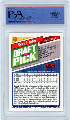 1993 Topps #98 Derek Jeter PSA 9-2