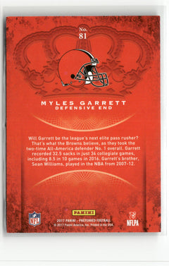 2017 Panini Crown Royale #81 Myles Garrett Light Blue #/99-2