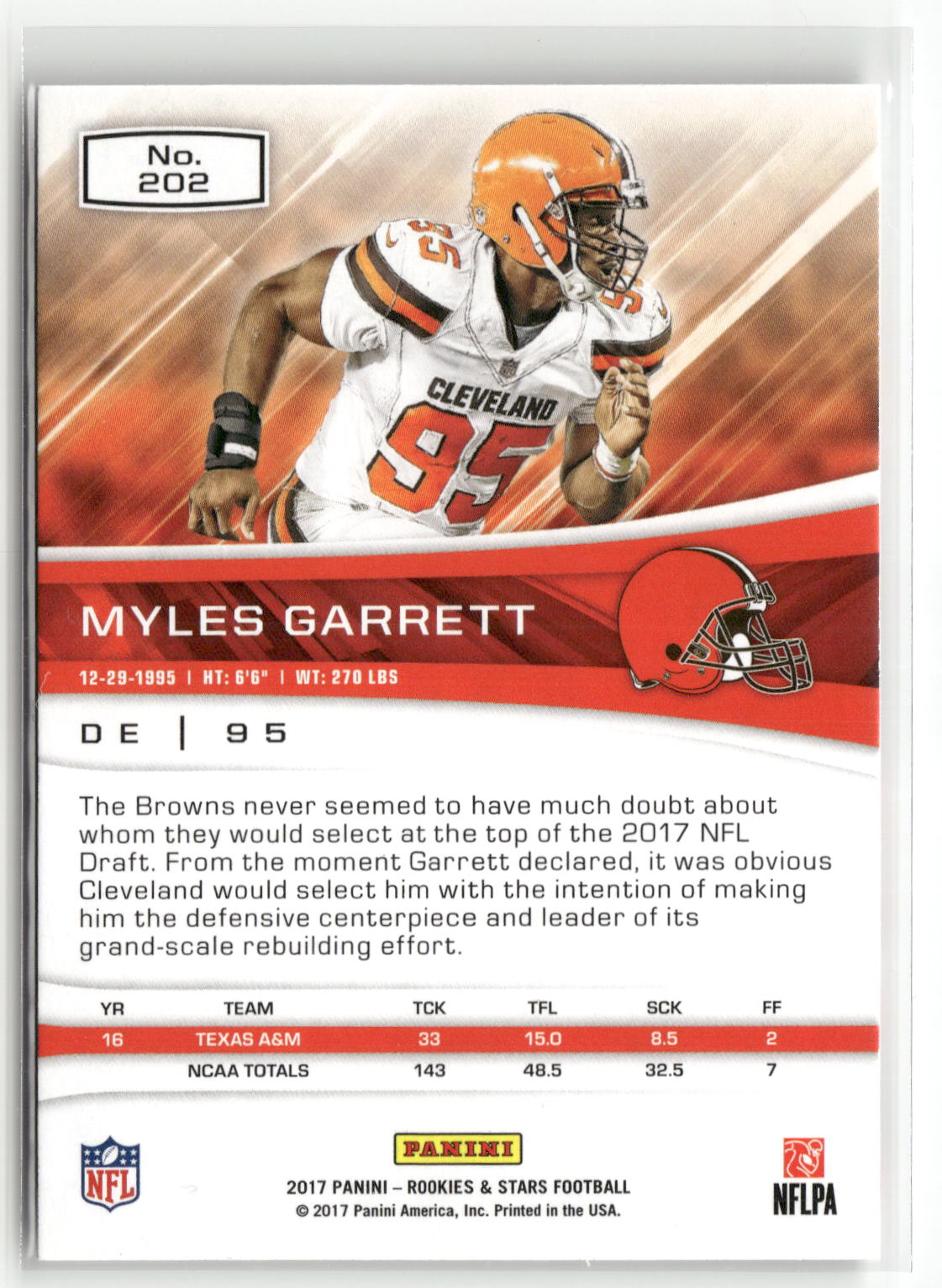 2017 Panini Rookies & Stars #202 Myles Garrett-2
