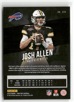 2018 Panini Prestige #234 Josh Allen Xtra Points Blue-2