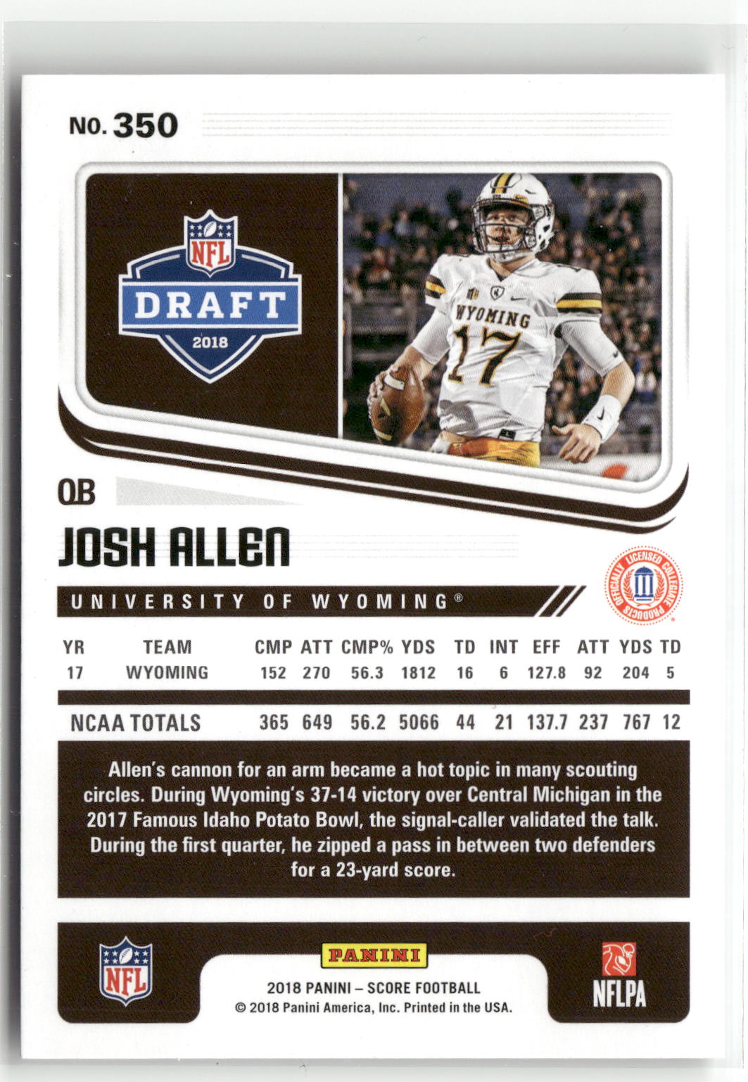 2018 Score #350 Josh Allen-2