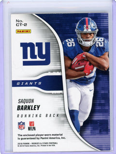 2018 Panini Rookies & Stars #CT-2 Saquon Barkley Cross Training Relics #/99-2