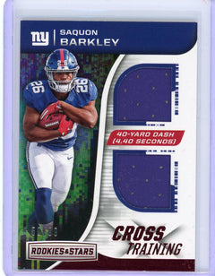 2018 Panini Rookies & Stars #CT-2 Saquon Barkley Cross Training Relics #/99-1