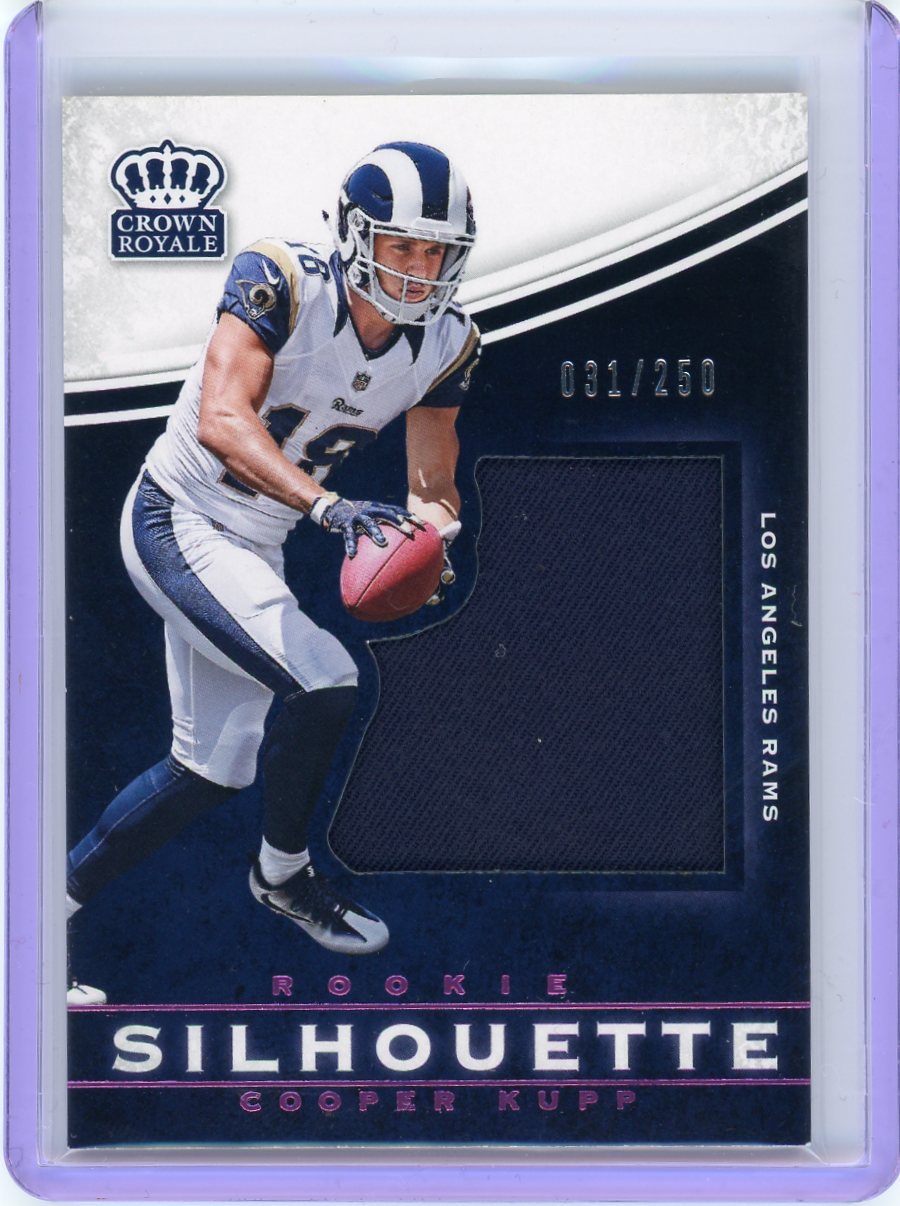2017 Panini Crown Royale #20 Cooper Kupp Jumbo Silhouettes Jerseys Pink #/250