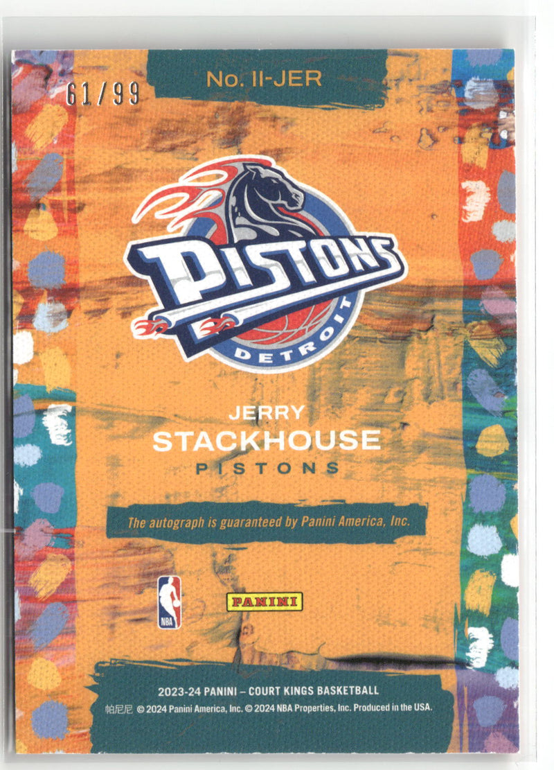 2023-24 Panini Court Kings #II-JER Jerry Stackhouse Impressionist Ink #/99-2