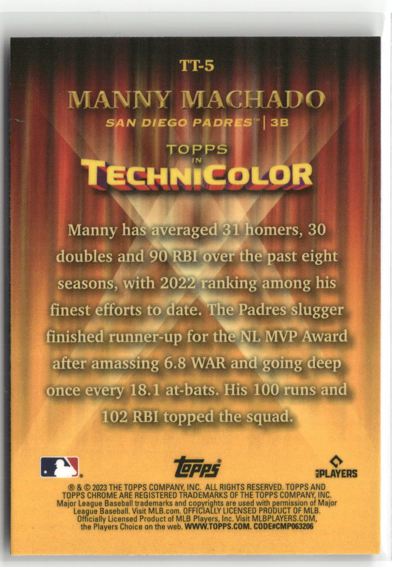 2023 Topps Chrome Logofractor Edition #TT-5 Manny Machado Topps in Technicolor-2