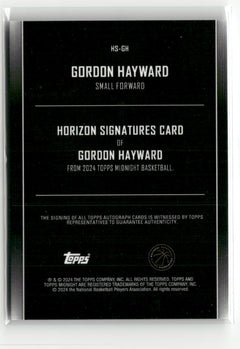2023-24 Topps Midnight #HS-GH Gordon Hayward Horizon Signatures-2