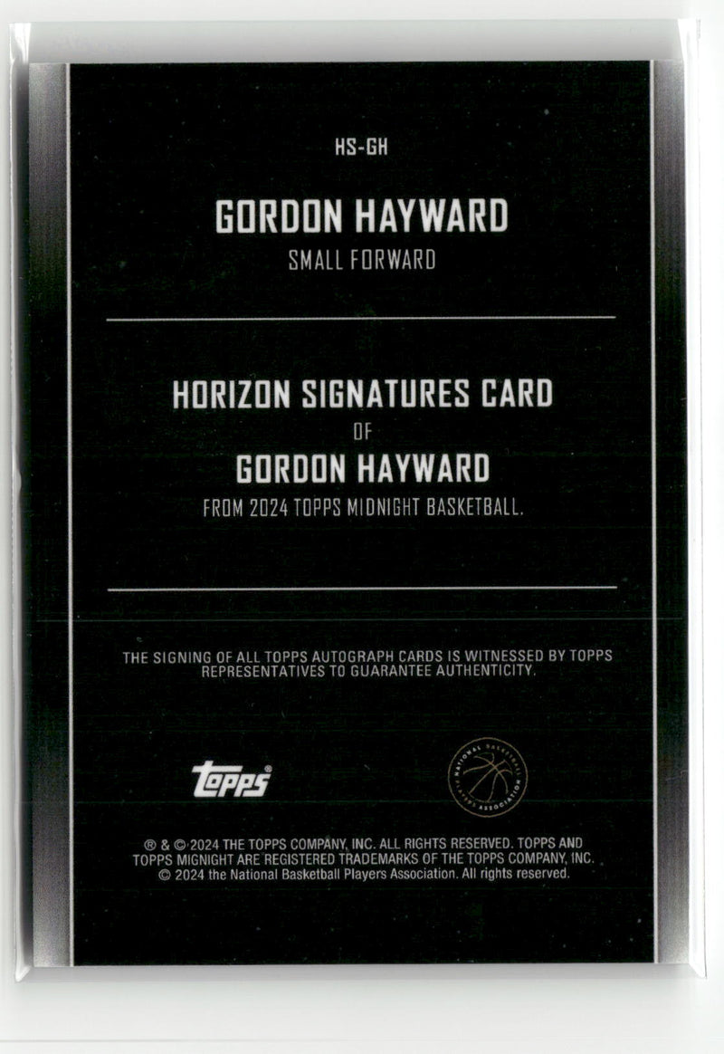 2023-24 Topps Midnight #HS-GH Gordon Hayward Horizon Signatures-2