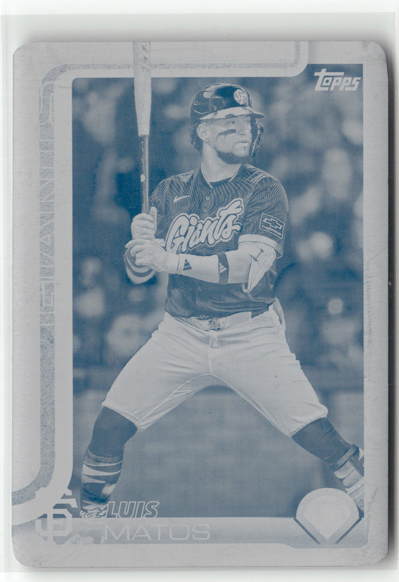 2025 Topps Update #US29 Luis Matos Printing Plates Cyan #/1-1