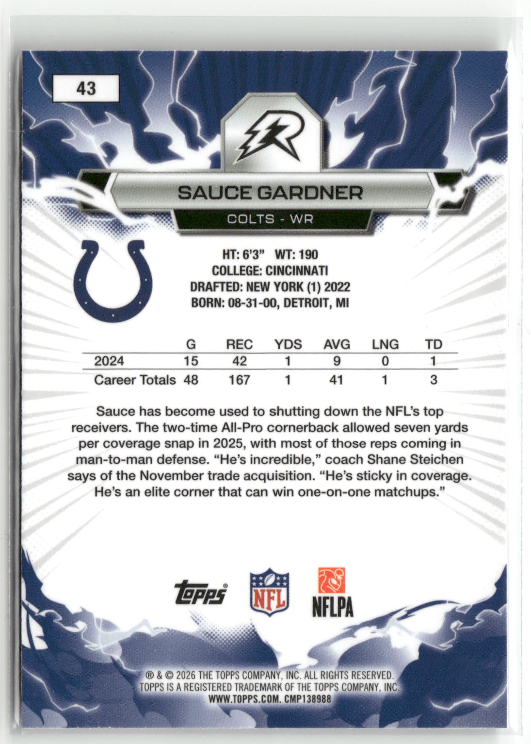2025 Topps Resurgence #43 Sauce Gardner-2