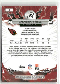 2025 Topps Resurgence #3 Calais Campbell-2