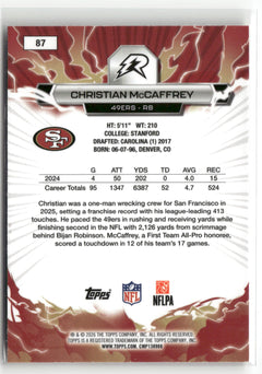 2025 Topps Resurgence #87 Christian McCaffrey-2