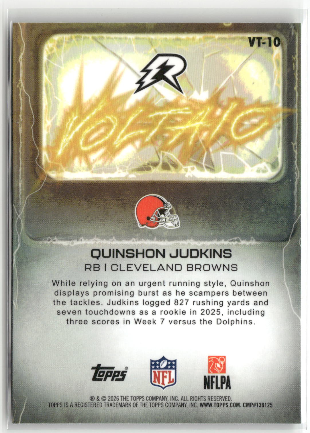 2025 Topps Resurgence #VT-10 Quinshon Judkins Voltaic-2