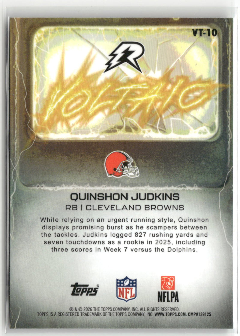 2025 Topps Resurgence #VT-10 Quinshon Judkins Voltaic-2