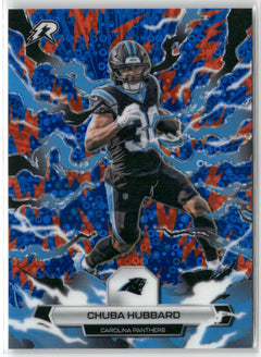 2025 Topps Resurgence #14 Chuba Hubbard Blue & Orange Spark Refractor-1