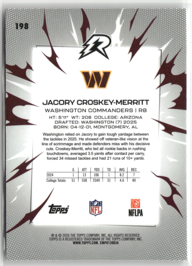 2025 Topps Resurgence #198 Jacory Croskey-Merritt-2