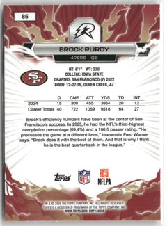 2025 Topps Resurgence #86 Brock Purdy-2