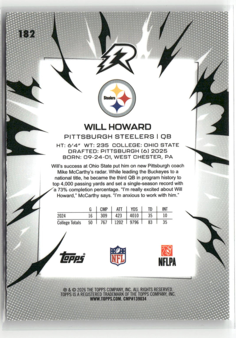 2025 Topps Resurgence #182 Will Howard-2