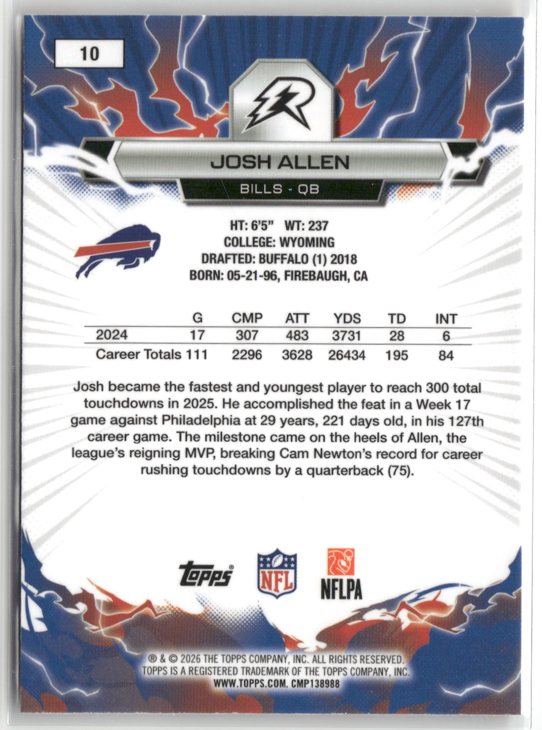 2025 Topps Resurgence #10 Josh Allen-2