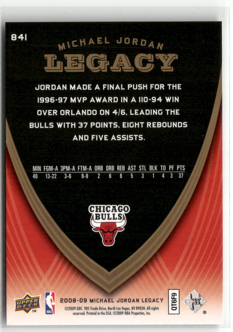 2008-09 Upper Deck Michael Jordan Legacy Collection #841 Michael Jordan-2