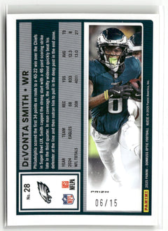 2025 Donruss Optic #28 DeVonta Smith Neon Yellow #/15-2