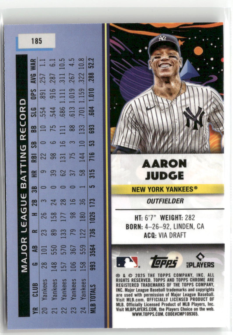 2025 Topps Chrome Cosmic #185 Aaron Judge-2
