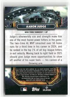 2025 Topps Chrome Cosmic #ET-1 Aaron Judge Extraterrestrial Talent-2
