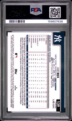 2025 Topps Chrome #139 Ben Rice X-Fractor PSA 10-2
