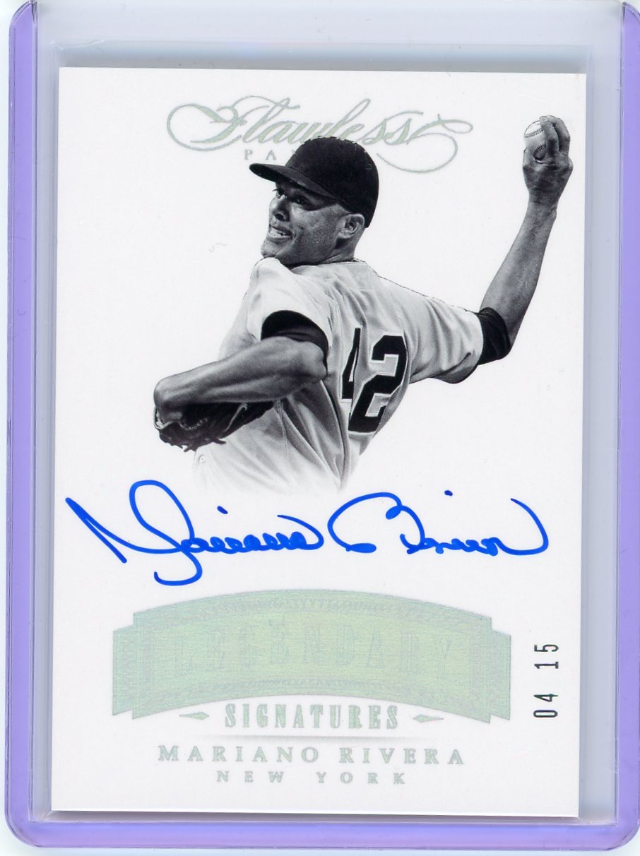 2017 Panini Flawless #LC-MA Mariano Rivera Legendary Signatures #/15