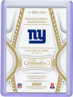2025 Panini Flawless #RDS-CSO Cam Skattebo Rookie Debut Signatures #/25-2
