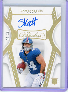 2025 Panini Flawless #RDS-CSO Cam Skattebo Rookie Debut Signatures #/25-1