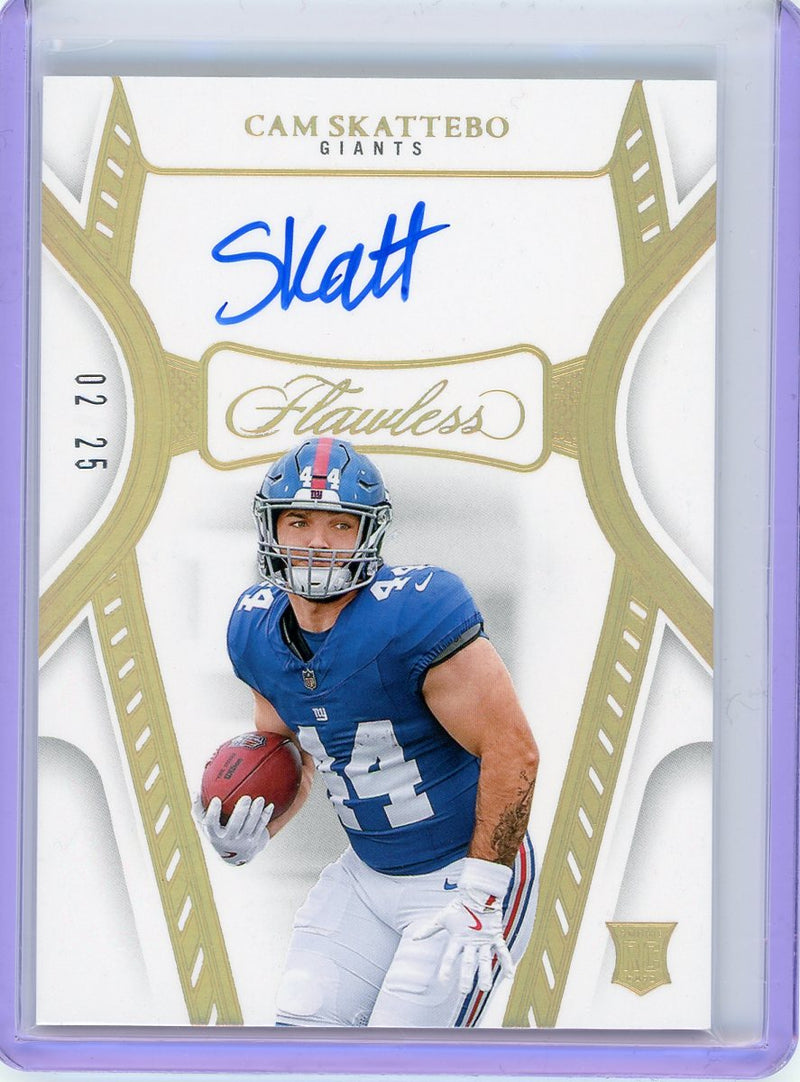 2025 Panini Flawless #RDS-CSO Cam Skattebo Rookie Debut Signatures #/25-1