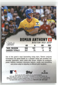 2026 Topps Chrome #WC-25 Roman Anthony Wrecking Crew-2